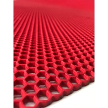 Kırmızı Petek Mat Pvc Kaydırmaz Petek Paspas, 1,2x3 Metre
