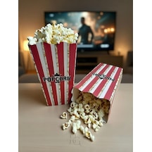 Hg Ambalaj 15 Adet Popcorn Kutusu, Patlamış Mısır Kutusu , 16cm X 8cm X 5,5cm Küçük Boy