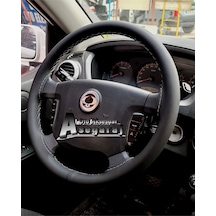 Ssangyong Actyon Uyumlu Sports Dikmeli Direksiyon Kılıfı Soft Gri Ipli A Plus 38 10cm