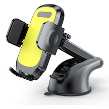 Cbtx L095+m013 Araç Kontrol Paneli Vantuzlu Telefon Tutacağı 360 Derece Dönen Geri Çekilebilir Araç Telefonu Sarı