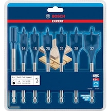 7 X Expert Self Cut Speed Yassı Freze Matkap Seti Yumuşak Ahşap, Sunta, Çap 16 32 Mm, Profesyonel Aksesuar, Matkap/tornavida İçin