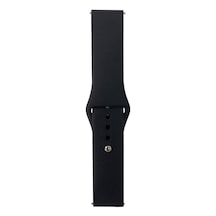 Gear S2 Band Serisi 20mm Klasik Kordon Silikon Strap Kayış-siyah