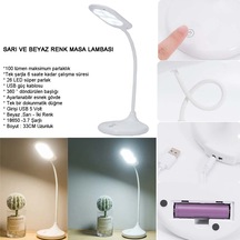 Şarjlı Sarı Ve Beyaz Renk Masa Lambasi Wt005 Çok Renkli