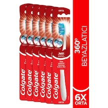 Colgate 360 Visible White Beyazlatıcı Orta Diş Fırçası X6