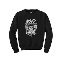 Slayer Gun And Chain Siyah Sweatshirt Siyah