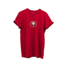 Kurt Ve Türk Özel Koleksiyon Serisi-10 Tasarım Baskılı %100 Pamuk T-shirt Kırmızı