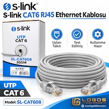 S-link Cat6 Rj45 Ethernet İnternet Kablosu İstenilen Metrede Uçları Takılı Test Edilmiş Hazır Lan Kablosu 1