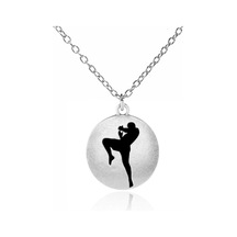 Siyah Güç Kick Boks Siyah Mineli Unisex Sporcu Kolyesi 60 Cm Zincirli Çok renkli