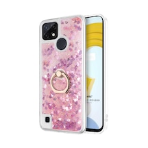 Microsonic Realme C21 Kılıf Glitter Liquid Holder