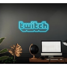 Twitch Yazılı Neon Tabela Turkuaz
