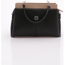 Dgn 1002 Kadin Kolonlu Omuz Ve Kol Çantasi 1002-2611-R1705 Siyah - Vizon