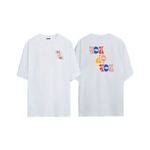 Thewert Unisex You Do You Ön Arka Baskılı Beyaz Oversize T-shirt