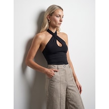 DİLVİN 21267 Halter Top-siyah