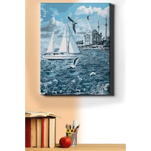 Webstyle Sayılarla Boyama Seti Kasnaklı Ortaköy'de Yelkenli 40 X 50 Cm