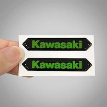 Kawasaki 3D Arma Sticker Yapıştırma 2 Adet