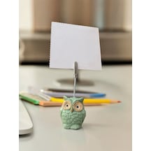 Baykuş Temalı Yeşil Kawaii Fotoğraf Not Tutucu Yeşil