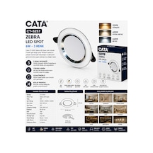 Ct-5257 Zebra Led Spot 6w 3 Renk Beyaz Krom Sıva Altı Led Armatür