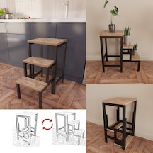 Yüceer Home Çok Amaçlı Katlanır Merdiven Çiçeklik Görseli Tabure