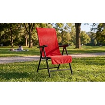 %100 Pamuk Sandalye Kılıfı Kırmızı 60x130 Cm Çok Renkli