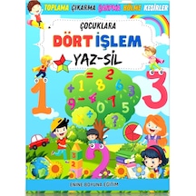 Çocuklara Dört İşlem Yaz - Sil Kitabı