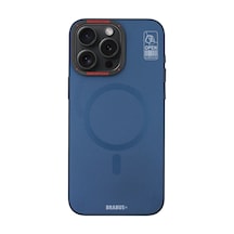 İphone Uyumlu 15 Pro Max Hiper Kılıf Standlı Magsafe Şarj Destekli Kamera Korumalı Darbe Önleyici Kılıf Lacivert