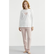 Sementa Kışlık Yumuşak Dokulu Fitilli Pijama Takım - Pembe Pembe