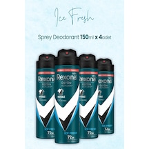 Rexona Men Invisible Ice Fresh Erkek Sprey Deodorant 4 x 150 ML Rexona Men Invisible Ice Fresh Erkek Sprey Deodorant 4 x 150 ML