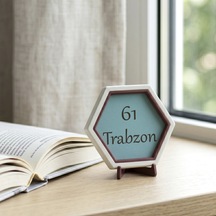 61 Trabzon Temalı Minimalist Dekoratif Obje, Estetik Şehir Hatırası Ve Değerli Anı Hediyesi 10x10 Cm
