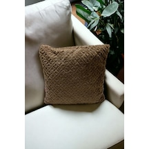 Bohem Dekoratif Yastık Kılıfı Kırlent Kılıfı 43x43 Cm Kahverengi Otantik Dsn