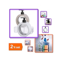 Buççin Online Mağaza Beyaz Buzdolabı Düzenleyici Sepet + 350 Ml Tezgah Üstü Oval Sabunluk - Mutfak Ve Banyo Seti 17jcl0 P Çok Renkli