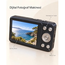 64 Gb A Kadar Hafıza Kartı Destekli Siyah Dijital Fotoğraf Makinesi