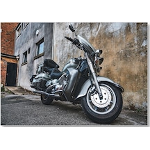 Cakasepetim Eski Binalar Ve Harley Davidson Ahşap Mdf Tablo