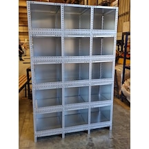 Çelik Raf 5 Katlı 31x130x200 Cm Raf Sistemleri, Depo Rafı, Arşiv Rafı, Kiler Rafı, Mutfak Rafı Gri