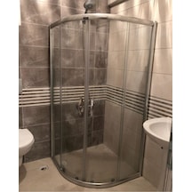 Nokta Duşakabin 90 x 90 Oval Teknesiz Cam Duşakabin 6mm Şeffaf