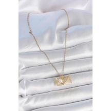 Mey İthalat 316l Çelik Gold Renk Zincir Zirkon Taşlı Açılır İncili Elmas Model Kadın Kolye - Özel Seri Meyeb680f7d2ba008e6f05e045b16 altın