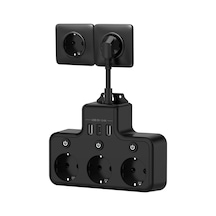 Qianfan Dörtlü Priz Bağımsız Anahtar 3 Soket Ve 3 Usb Şarj