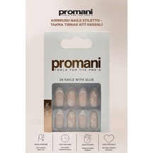 Airbrush Nails Stiletto - Takma Tırnak Kiti Desenli