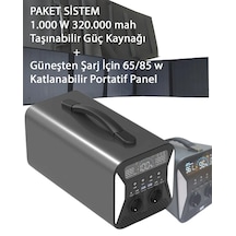 Paket Güç Kaynağı 280.800 Mah Powerbank 1100w Katlanabilir Panel