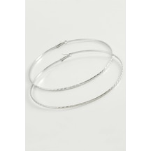 Zincir Çizgili Metal Halka Küpe 8-9-10 Cm çok renkli