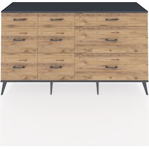 Hyperion Konsol 9 Çekmeceli 176x44x99 Antrasit-antrasit/çam Antrasit-antrasit/çam