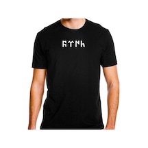 Alfa Giyim Göktürkçe Türk Baskılı Tişört Siyah