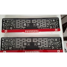 Ferrari Kırmızı Takmatik Standart Plakalık 2li
