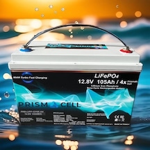 Lifepo4 Akü 105ah 12.8 Volt Turbo Fast Chargıng Karavan, Marin, Solar Yaşam Aküsü