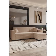 Modalife Toronto Salon & Oturma Odası Uzanmalı Köşe Takımı & L Koltuk Krem
