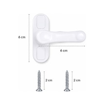 Pvc Pimapen Pencere Cam Balkon Kapısı Güvenlik Emniyet Kilidi 1 Adet Beyaz