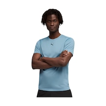 Puma Essentials Marble Effect Erkek Tişört Drycell Ter Emici Spor Tişört Saks - Mavi