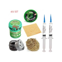 Relıfe Rl-402 Krem Lehim 183 C 40gr Havya Uç Temizleyici Seti Flux Lehim Toplama 2uul-2015 Emme Teli Vs Set05