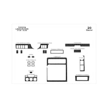 Toyota Land Cruiser Torpido Kaplama 1996-1998 20 Parça Karbon