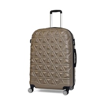 Reymond Luggage Piramit Desen Abs Seyahat Valizi, Canyon Serisi, Pudra Büyük Boy Pudra