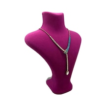 Yerli Üretim Londra Model Süet Kumaş Fujya Renk 28/ 22 Cm Kolye Sergileme Mankeni Çok Renkli